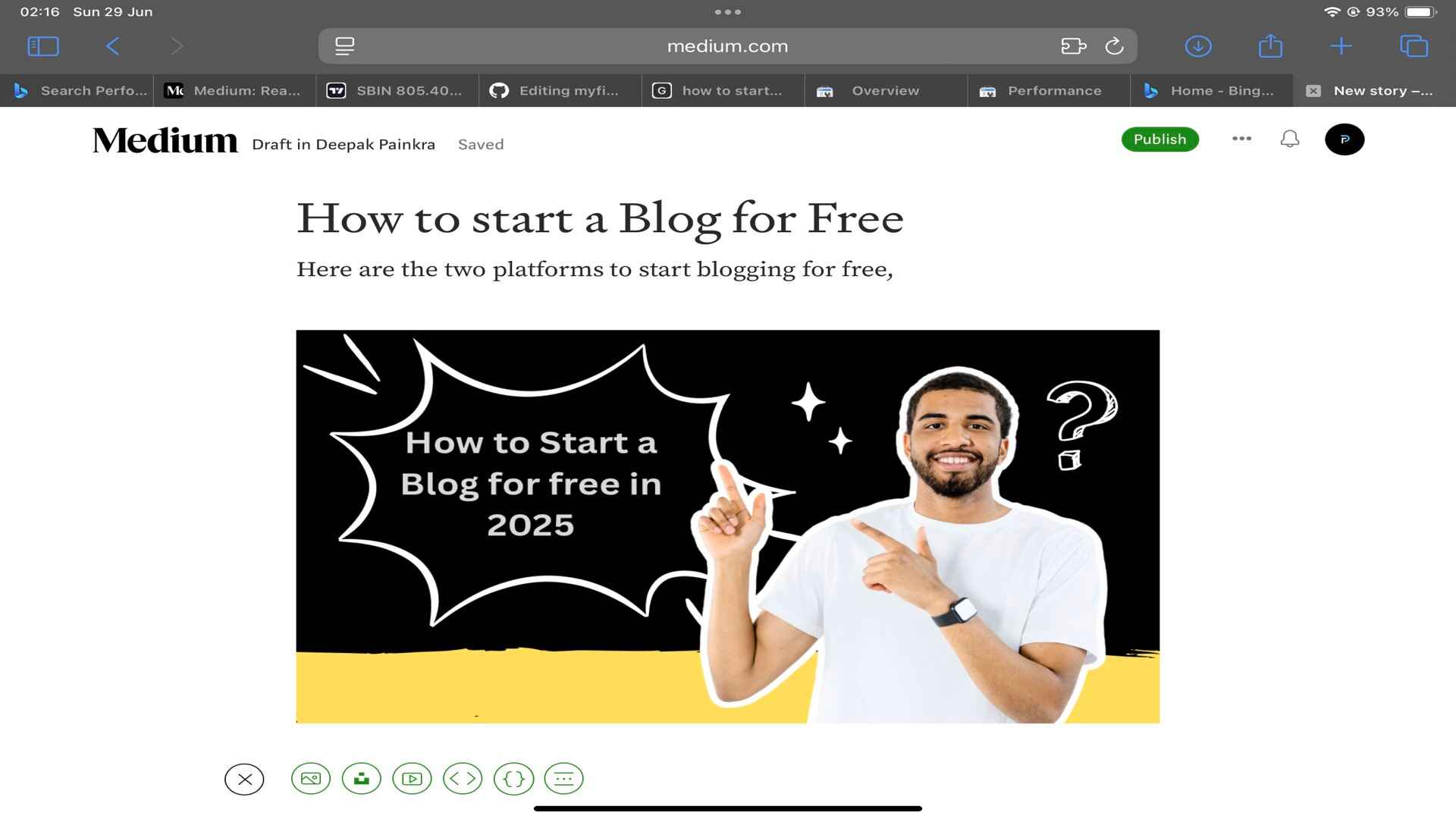 how to post on meduim